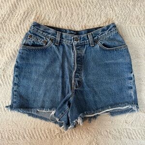 Levi's Blue High Waist Women's Shorts